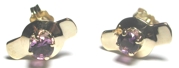 14 kt Gold & Maine Amethyst Earrings
